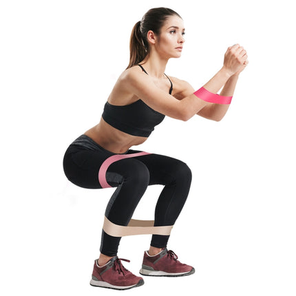 5 in 1 Strength Gradient Latex Elastic Ring Resistance Band Set(Pink gradient 5 pieces)-garmade.com