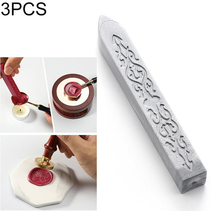 3 PCS Seal Dedicated Beeswax Stick Paint Stamp Handmade DIY Tool Sealing Strips(Silver)-garmade.com
