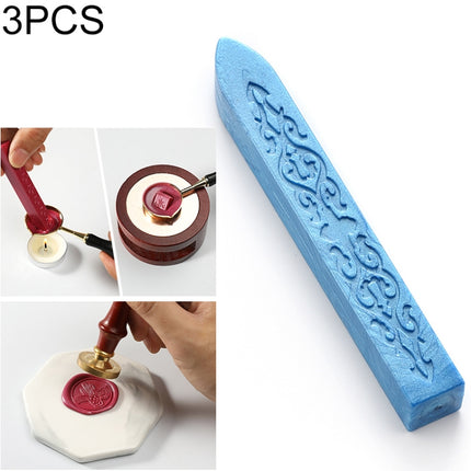 3 PCS Seal Dedicated Beeswax Stick Paint Stamp Handmade DIY Tool Sealing Strips(Sky blue)-garmade.com