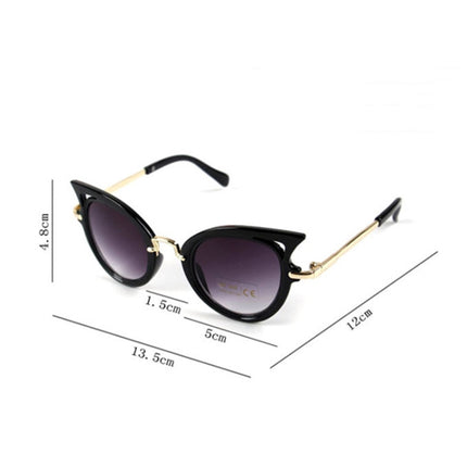 2 PCS Fashion Baby Girls and Boys Cat Eyes Sunglasses Anti-UV Sunglasses(White)-garmade.com