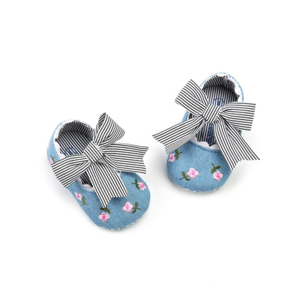 Soft Bottom Non-slip Toddler Shoes Princess Shoes for Baby(Embroidered Denim)-garmade.com