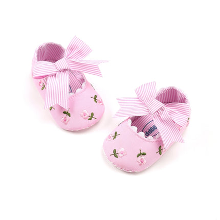 Soft Bottom Non-slip Toddler Shoes Princess Shoes for Baby(Embroidered Pink)-garmade.com