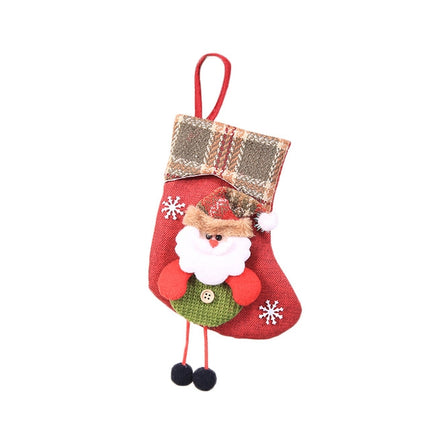 Mini Christmas Stockings Gift Bags Christmas Decorations for Home Festival Party(Santa Claus Style)-garmade.com