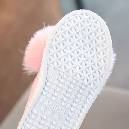 Non-slip Rabbit Ear Princess Children Shoes, Shoe Size:14.5cm(White)-garmade.com