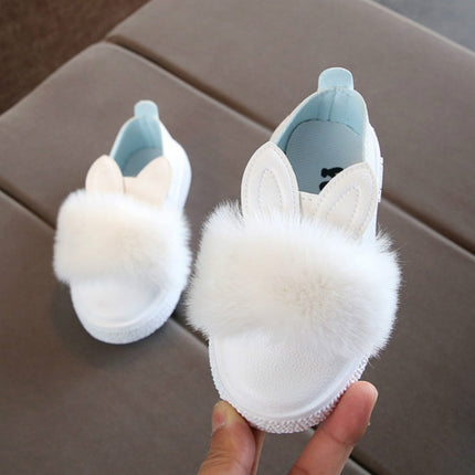 Non-slip Rabbit Ear Princess Children Shoes, Shoe Size:15.6cm(White)-garmade.com