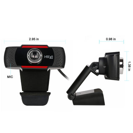 HXSJ S20 USB Webcam HD 12.0 Megapixel PC Camera with Absorption Microphone-garmade.com