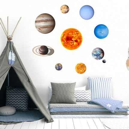 E wall 2 Sets Planet Solar System Fluorescent Wall Stickers Room Bedroom Luminous Wall Stickers(Big Size)-garmade.com