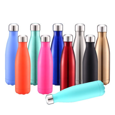 Thermal Cup Vacuum Flask Heat Water Bottle Portable Stainless Steel Sports Kettle, Capacity:500ml(Turquoise Blue)-garmade.com