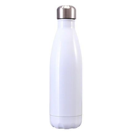 Thermal Cup Vacuum Flask Heat Water Bottle Portable Stainless Steel Sports Kettle, Capacity:500ml(White)-garmade.com
