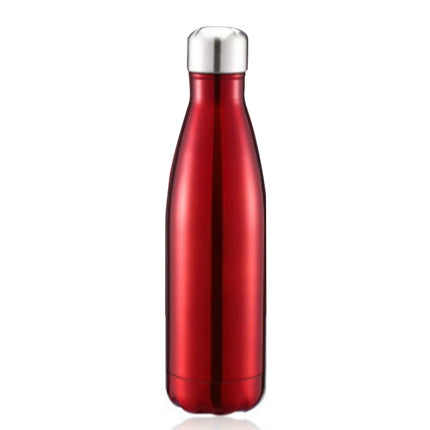 Thermal Cup Vacuum Flask Heat Water Bottle Portable Stainless Steel Sports Kettle, Capacity:500ml(Red)-garmade.com