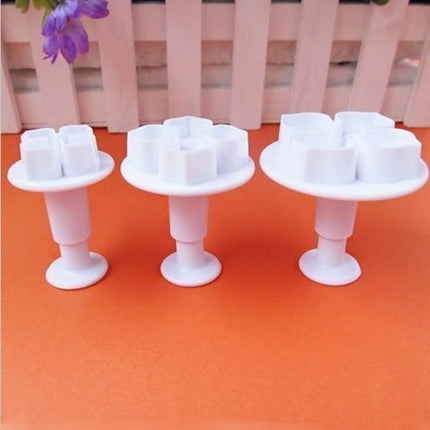 6 PCS Silicone Hydrangea Fondant Cake Decorating Flower Blossom Mold(3 PCS Hydrangea)-garmade.com