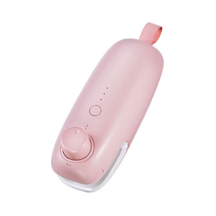 USB Charging Portable Heating Plastic Bag Household Mini Sealing Machine(Pink)-garmade.com