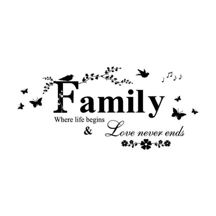 Family English Letter Creative Living Room Porch Decoration Background Wall Stickers-garmade.com