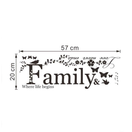 Family English Letter Creative Living Room Porch Decoration Background Wall Stickers-garmade.com