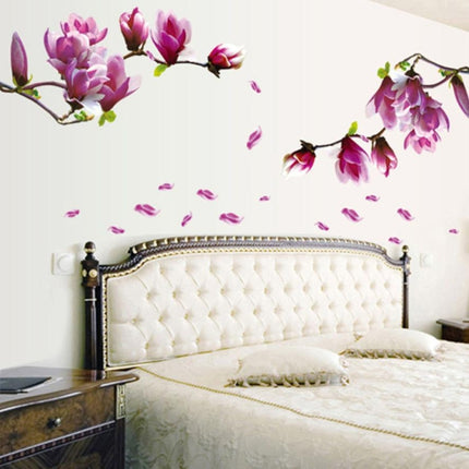 Creative PVC Magnolia DecalsWallpaper Removable DIY Art Home Decoration-garmade.com