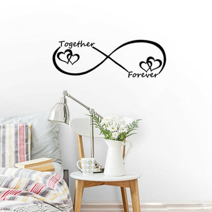 Together Forever English Letter Bedroom Carved Wall Sticker-garmade.com