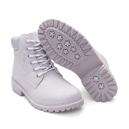 Couple Casual Big Head Warm Shoes Martin Boots, Size:40(Gray)-garmade.com