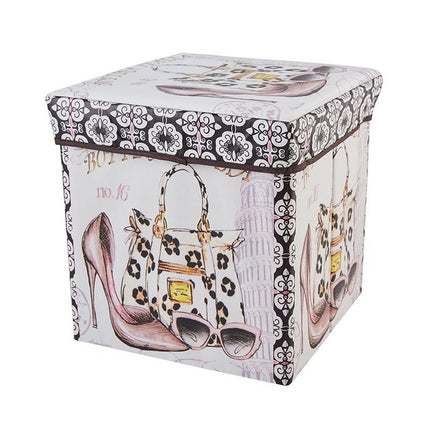 Multifunctional Storage Stool Can Sit Adult Folding Chair Home Change Shoe Bench Children Storage Box(High-Heeled Shoes)-garmade.com