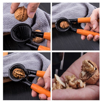 Kitchen Wood Handle Walnut Nut Peeler Sheller Clip-garmade.com