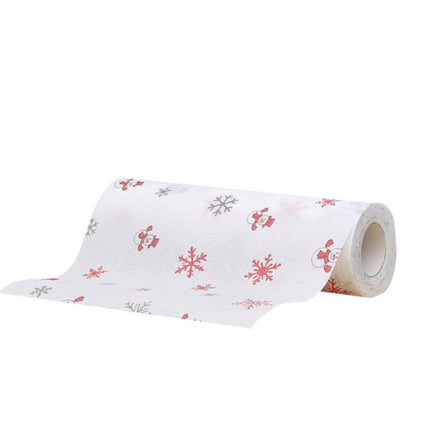 4 PCS Household Disposable Lazy Rags Wet And Dry Dual-use Absorbent Lint-free Dish Towels Kitchen Disposable Cleaning Rags, Style:Printing-garmade.com