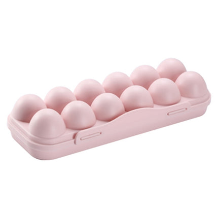2 PCS 12-Box With Snap-On Egg Storage Box(Pink)-garmade.com