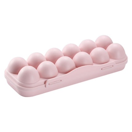 2 PCS 12-Box With Snap-On Egg Storage Box(Pink)-garmade.com