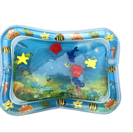 3 PCS Baby Inflatable Aquarium Water Playing Cushion Prostrate Pad Toy Mat Light Blue 66*50cm-garmade.com
