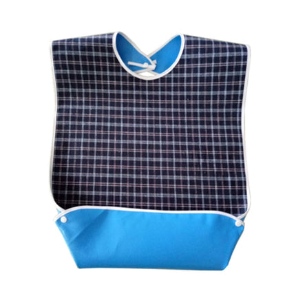 Waterproof Adult Mealtime Bib Aprons(Deep Blue)-garmade.com