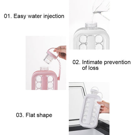 2 in 1 17 Grid Ice Tray + Curling Ice Kettle Set With Lid Random Color Delivery-garmade.com