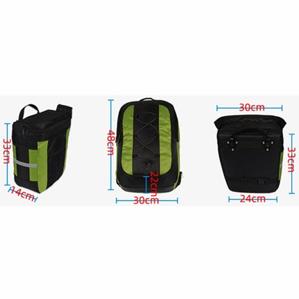 Mountain Bike Bicycle Rear Shelf Bag Camel Bag(Black Green)-garmade.com