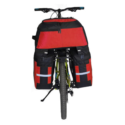 Mountain Bike Bicycle Rear Shelf Bag Camel Bag(Black Red)-garmade.com