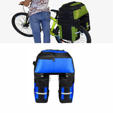 Mountain Bike Bicycle Rear Shelf Bag Camel Bag(Black Blue)-garmade.com