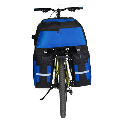 Mountain Bike Bicycle Rear Shelf Bag Camel Bag(Black Blue)-garmade.com