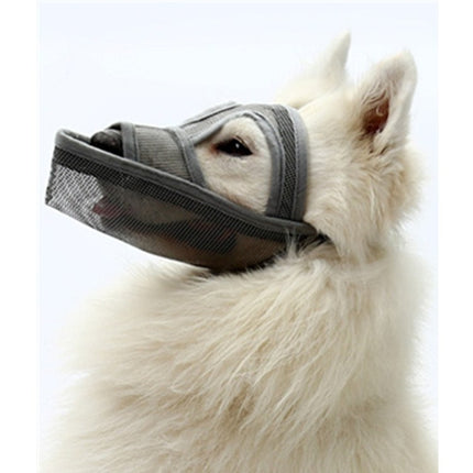 Small And Medium-sized Long-mouth Dog Mouth Cover Teddy Dog Mask, Size:XXS(Gray)-garmade.com