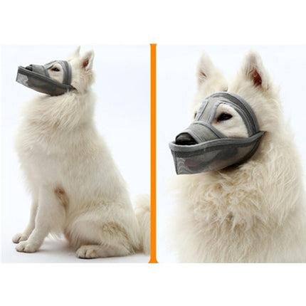 Small And Medium-sized Long-mouth Dog Mouth Cover Teddy Dog Mask, Size:XXS(Gray)-garmade.com