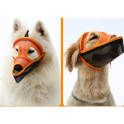 Small And Medium-sized Long-mouth Dog Mouth Cover Teddy Dog Mask, Size:XXS(Orange)-garmade.com