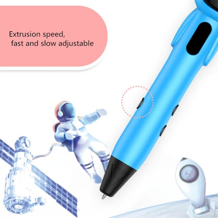 Astronaut 3D Printing Pen Low Temperature Intelligent Wireless Stereo Graffiti Painting Children 3D Brush, Battery Capacity:1000 mAH(White)-garmade.com