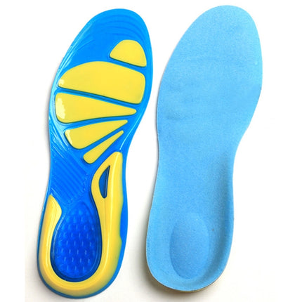 Thickening Shock Absorption Sports Insoles Running Slip Anti-Pain Sweat-Absorbent Breathable Basketball Military Training Insoles(S: 23.5cm)-garmade.com