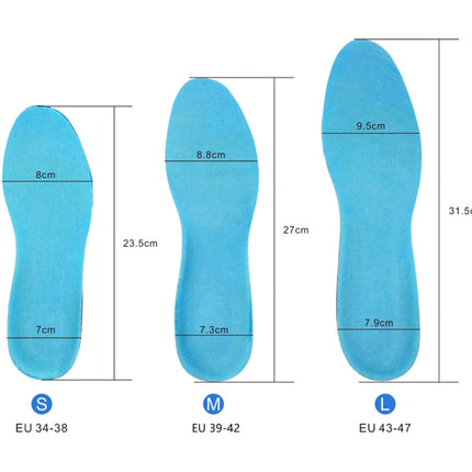 Thickening Shock Absorption Sports Insoles Running Slip Anti-Pain Sweat-Absorbent Breathable Basketball Military Training Insoles(S: 23.5cm)-garmade.com