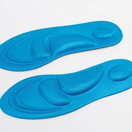 One Pair 4D Sport Sponge Soft Insole High Heel Shoe Pad Pain Relief Insert Cushion Pad for Woman(Blue)-garmade.com