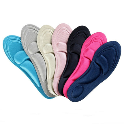 One Pair 4D Sport Sponge Soft Insole High Heel Shoe Pad Pain Relief Insert Cushion Pad for Woman(Blue)-garmade.com