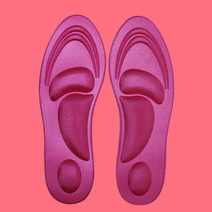 One Pair 4D Sport Sponge Soft Insole High Heel Shoe Pad Pain Relief Insert Cushion Pad for Woman(Rose Red)-garmade.com