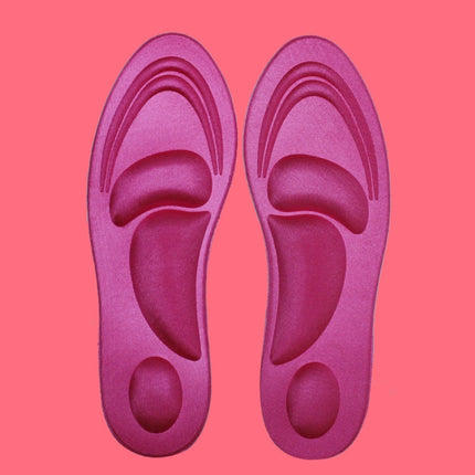 One Pair 4D Sport Sponge Soft Insole High Heel Shoe Pad Pain Relief Insert Cushion Pad for Woman(Rose Red)-garmade.com