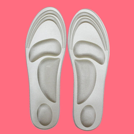 One Pair 4D Sport Sponge Soft Insole High Heel Shoe Pad Pain Relief Insert Cushion Pad for Woman(Beige)-garmade.com
