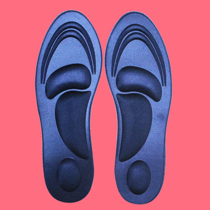 One Pair 4D Sport Sponge Soft Insole High Heel Shoe Pad Pain Relief Insert Cushion Pad for Woman(Dark Blue)-garmade.com