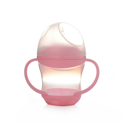 Baby Learn Drinking Bottle Silicone 160ml Infant Water Milk Juice Min Cup Children Sippy Training Cups With Two Handles(Pink)-garmade.com