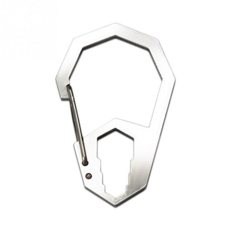 5 PCS EDC Outdoor Camping Tool Outer Hex Spanner Carabiner Stainless Steel Climbing Buckle Multi-Function Keychain Hanging Buckle-garmade.com
