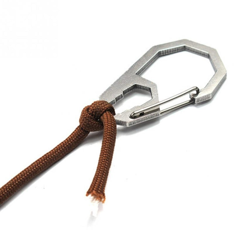 5 PCS EDC Outdoor Camping Tool Outer Hex Spanner Carabiner Stainless Steel Climbing Buckle Multi-Function Keychain Hanging Buckle-garmade.com