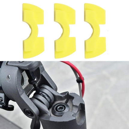 3 PCS Shock Absorption Shockproof Standing Handle Rubber Damper for Xiaomi Mijia M365 Electric Scooter(Yellow)-garmade.com