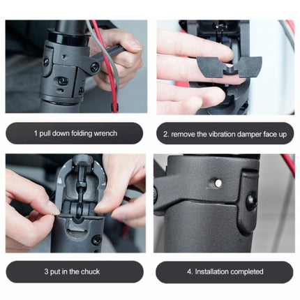 3 PCS Shock Absorption Shockproof Standing Handle Rubber Damper for Xiaomi Mijia M365 Electric Scooter(Black)-garmade.com